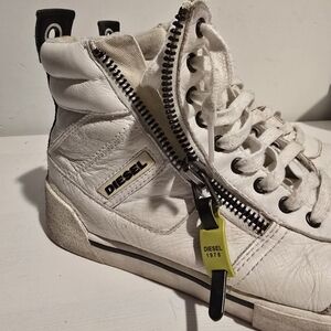Diesel White High-Top Sneakers